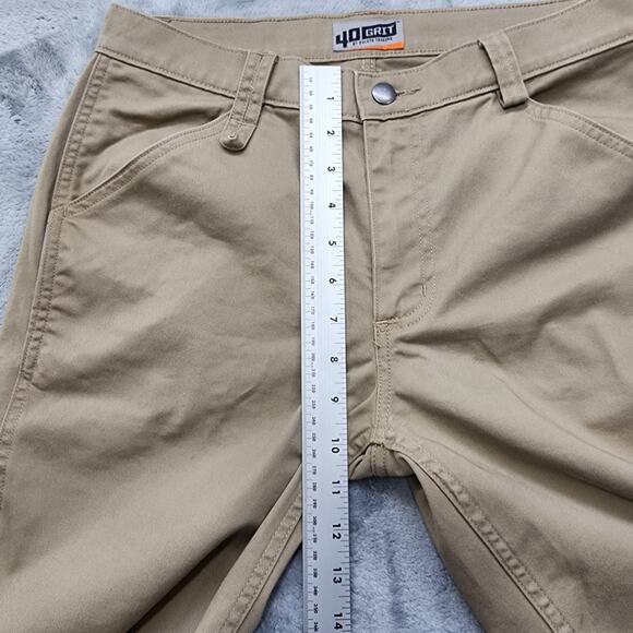 Duluth Trading Shorts Womens 6 Tan Canvas 40 Grit Carpenter Mid Rise Workwear - Picture 12 of 15